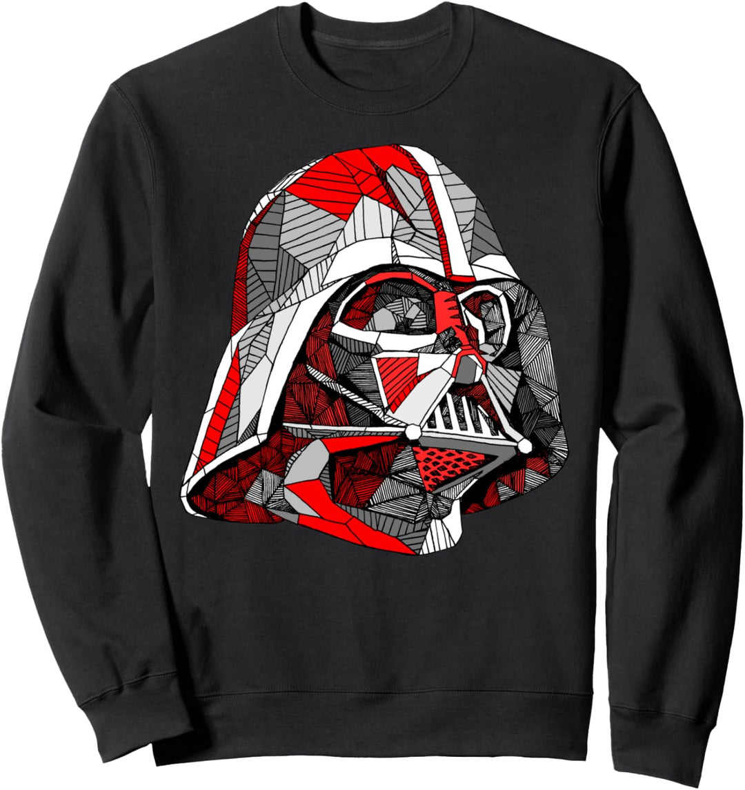 Star Wars Darth Vader Geometric Red Stripes Side Profile Sweatshirt