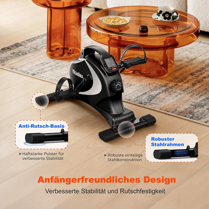 Niceday Pedaltrainer, Arm und Beintrainer Senioren, Beintrainer für Zuhause, Mini Heimtrainer, Homet