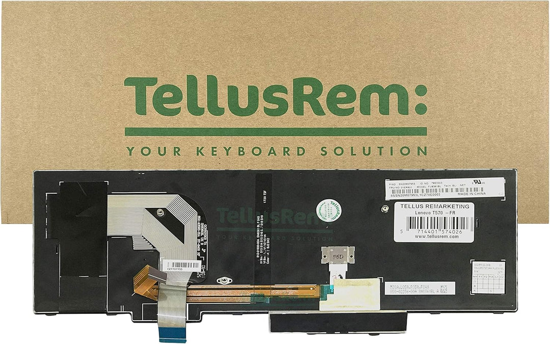 TellusRem ersatztastatur Französisch Hintergrundbeleuchtung für Lenovo Thinkpad T570 T580 P51s P52s