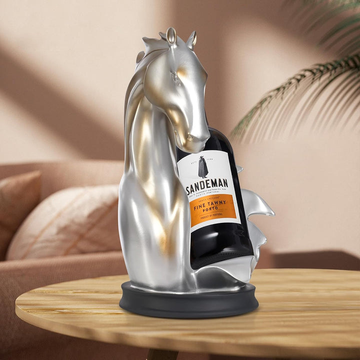 Weinflaschenhalter Weinregale Tischplatte Pferdestatue als Zuhause Küche Weinkeller Dekorative Aufbe
