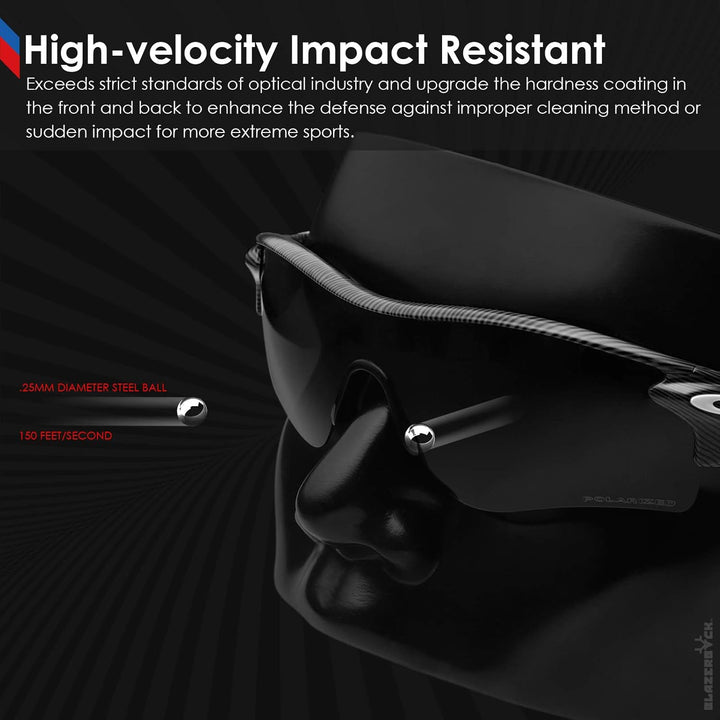 BlazerBuck Anti-salz Polarisierte Ersatzgläser für Oakley Flak Jacket XLJ - Entlüftet Perlengold