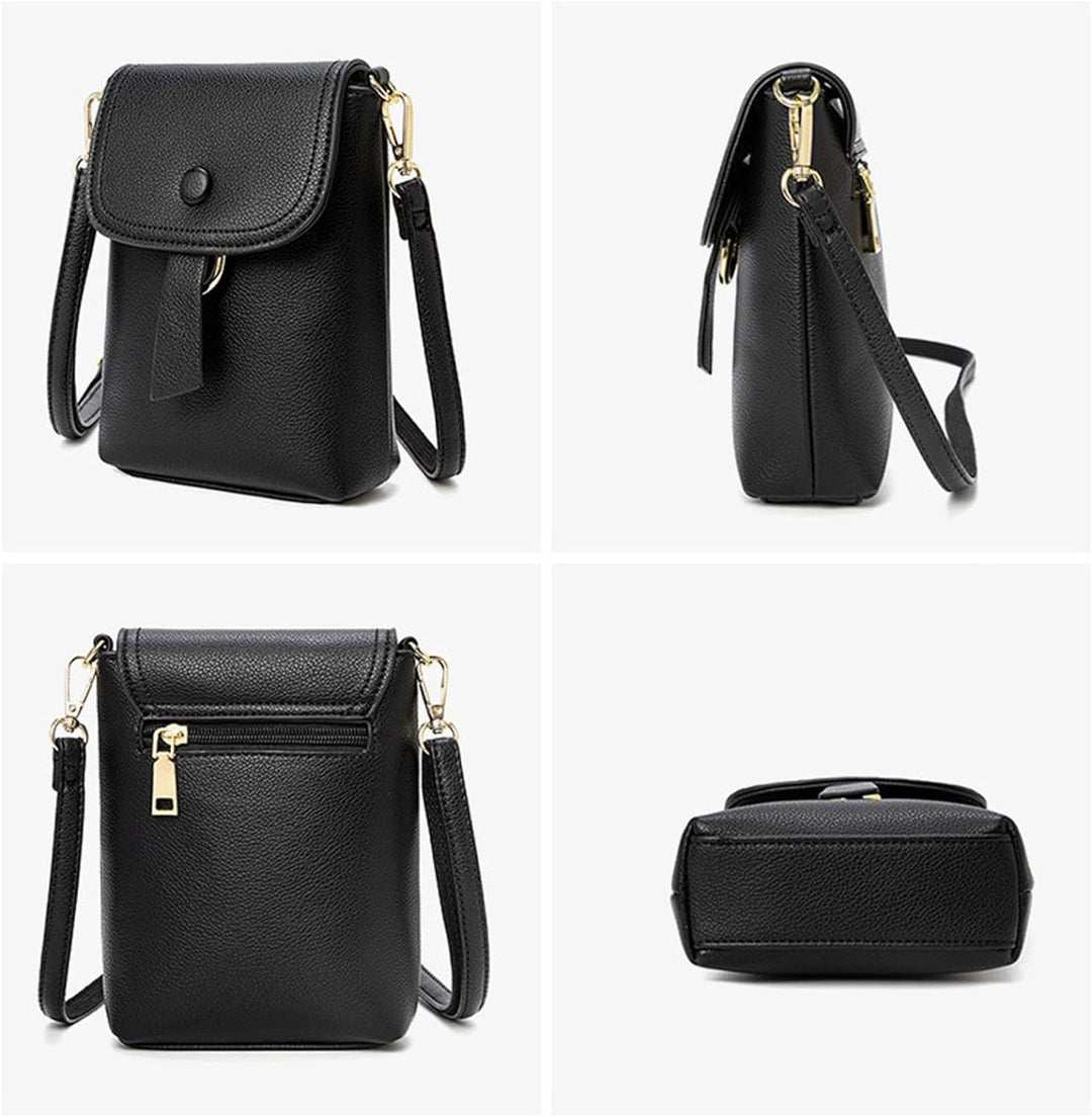 PORRASSO Mode Handy Umhängetasche Damen Handytasche Mädchen Min Schultertasche PU Geldbörse Crossbod