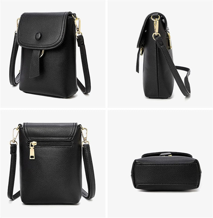 PORRASSO Mode Handy Umhängetasche Damen Handytasche Mädchen Min Schultertasche PU Geldbörse Crossbod