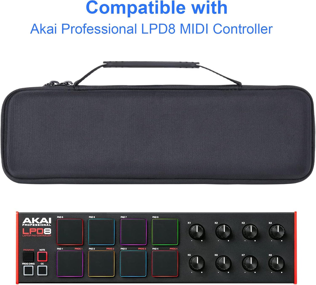 co2CREA Hart Reise Schutz Hülle Etui Tasche für AKAI Professional LPD8 USB MIDI Pad Controller (Nur