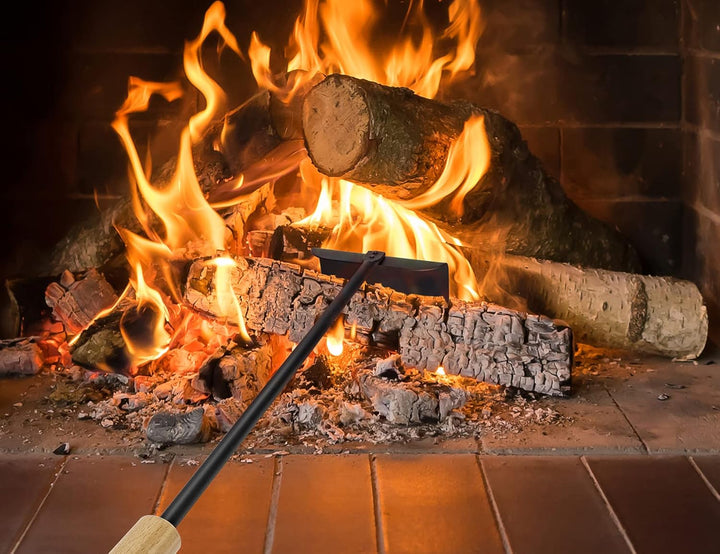 Onlyfire Holzkohleschieber Metall Aschekratzer mit Langem Griff 53 cm, Ascheschieber Zubehör für Hol