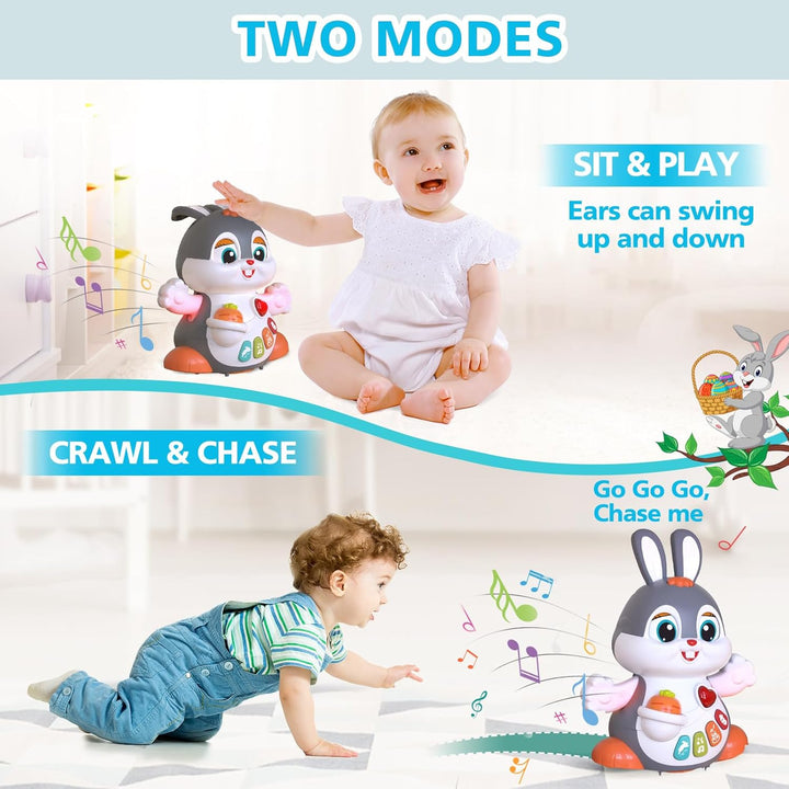 MOONTOY Musikspielzeug ab 1 Jahr, Oster Spielzeug Baby, Krabbelspielzeug ab 6 7 8 9 10 12 18 Monate,