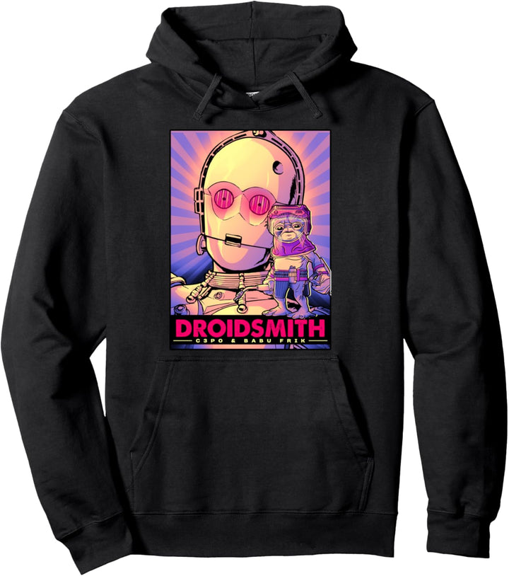 Star Wars: The Rise Of Skywalker Babu Frik & C-3PO Purple Pullover Hoodie
