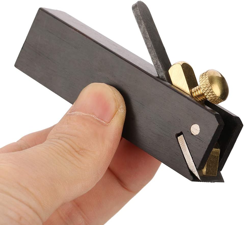 ANKROYU Mini Holzhobel, Tragbarer Handhobel, Ebenholz, Mini DIY Kabellinie, Holzhobel, Zimmermann, H