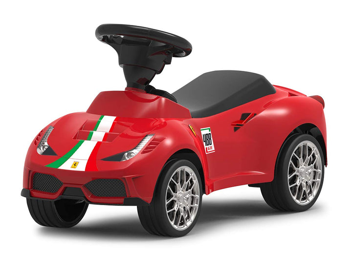 JAMARA 460604 - Rutscher Ferrari 488 GTE - Hupe am Lenkrad, originalgetreue Optik, Kippschutz, Kunst