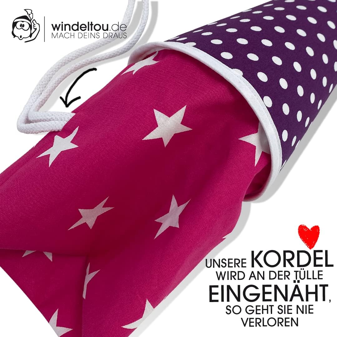 Hochwertige 35 cm Schultüte, Zuckertüte in LILA | Start deiner Kreativität | Ideal zur Gestaltung mi