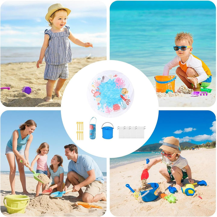 Strandpool für Kleinkinder, tragbarer -Pfützenpool für den Aussenbereich, wasserdicht, sanddicht, fü