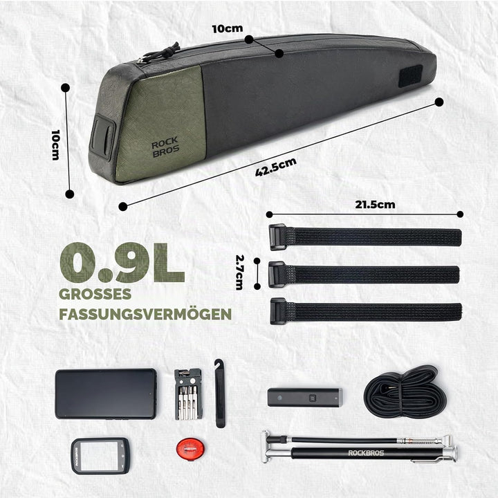 ROCKBROS Fahrrad Rahmentasche Ultraleichte Fahrradtasche, Lenkertasche aus Umweltfreundliches Materi