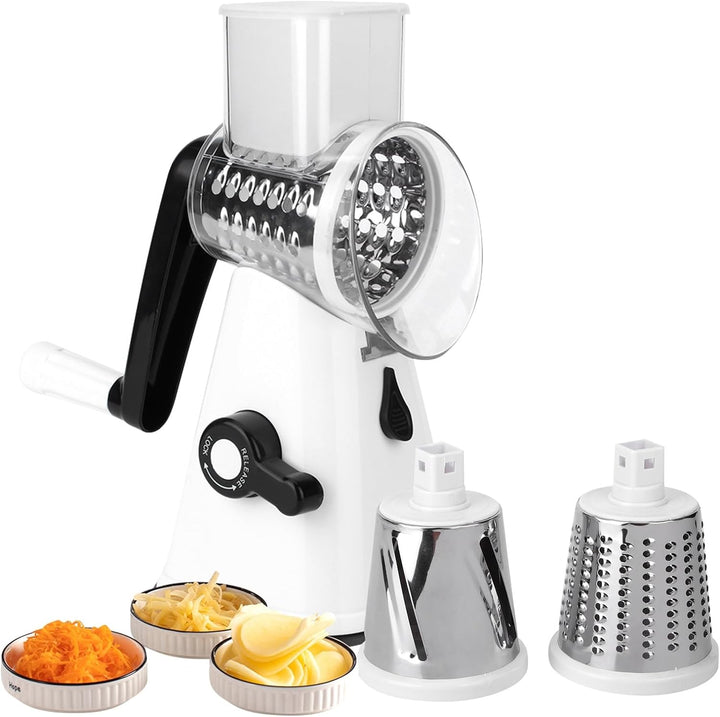 Käsereibe mit Kurbel Kartoffelschneider Gemüseschneider Manuell Gurkenhobel Nussmühle Veggie Slicing
