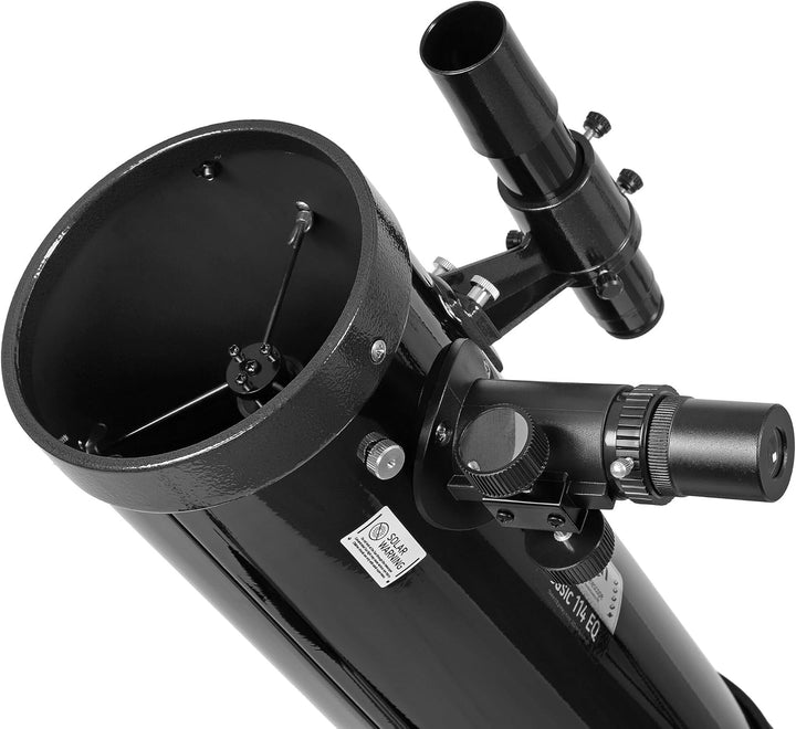 Omegon Teleskop N 114/900 EQ-1 | Spiegelteleskop Einsteiger | Parallaktische EQ-1 Montierung | präzi