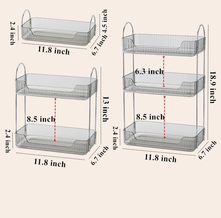 Make up Organizer, Kosmetik Organizer, Beauty Organizer, Hautpflege Organizer für Badezimmer (3 Schi