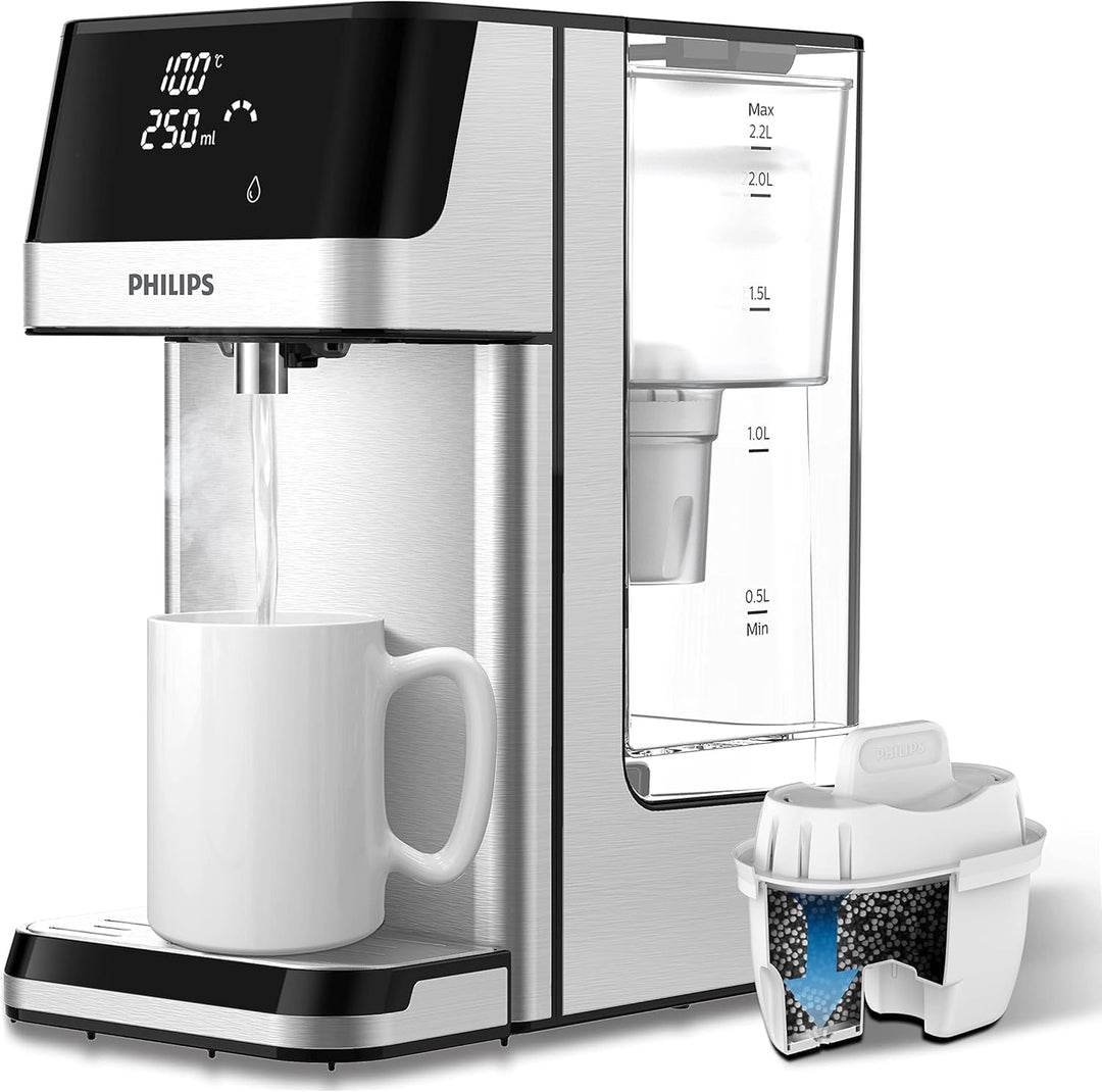Philips Wasser Station & Wasserfilter-Kartusche Softening+, 6er-Pack, Brita-kompatibel, BIS ZU 50% W