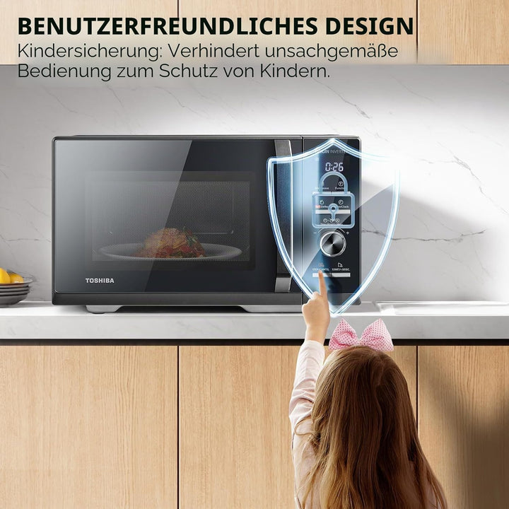 Toshiba MW3-AG25PFI(MG) Mikrowelle mit Grillfunktion - 25L 3-in-1 Kombigerät | 900W Origin-Inverter