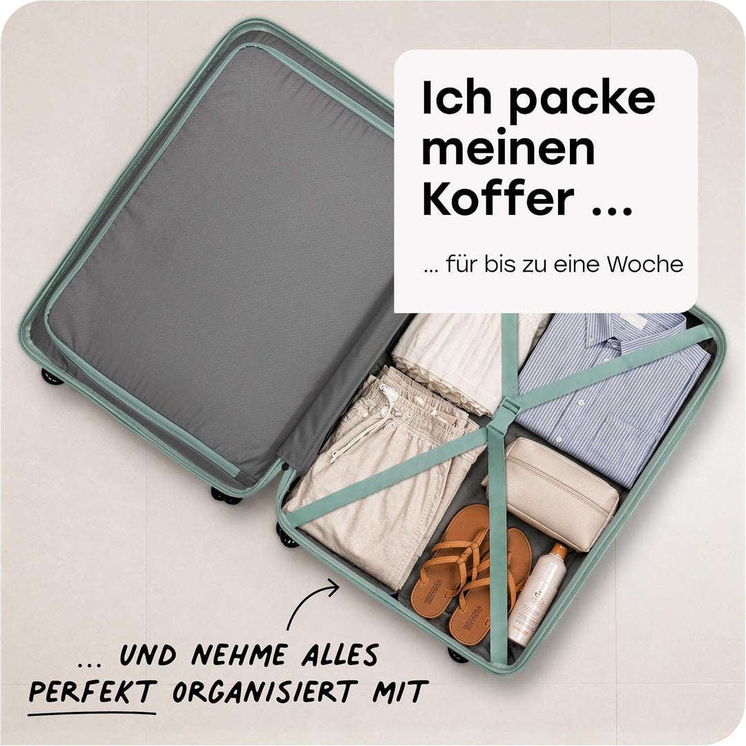 travelite 4-Rad Handgepäck Koffer klein 37 Liter, Gepäck Serie BALI: ABS Hartschalen Trolley erfüllt