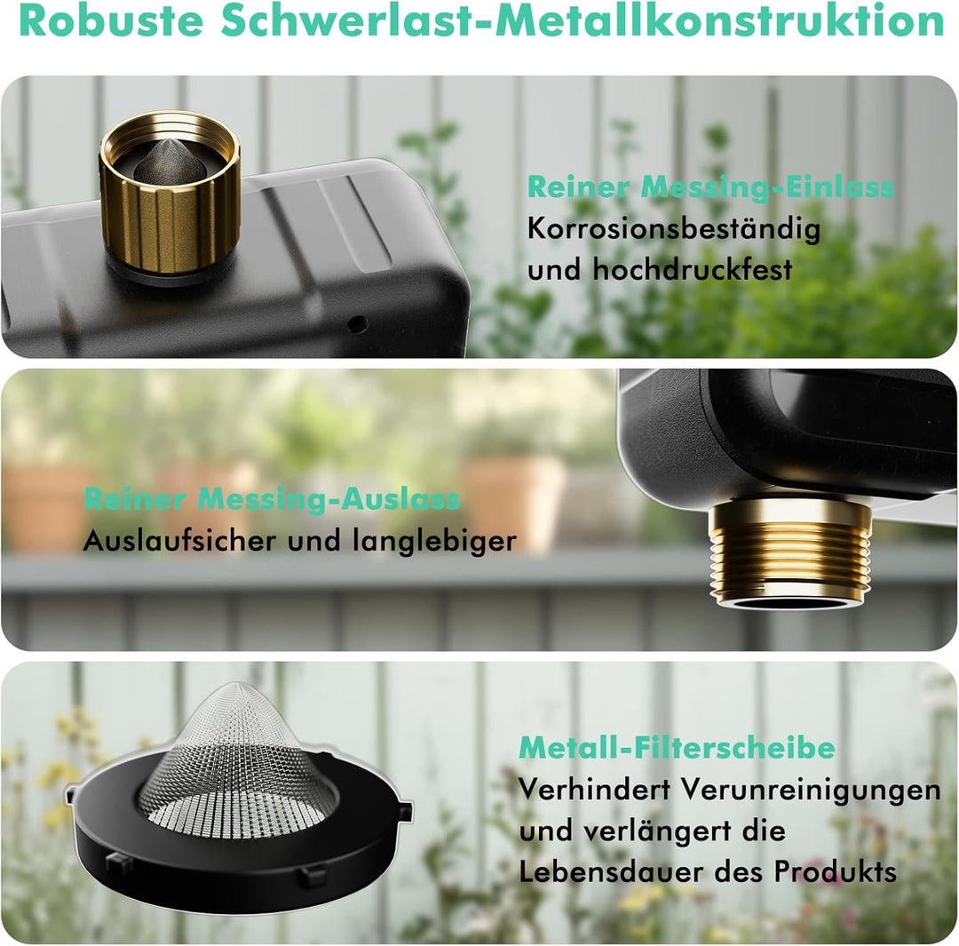RESTMO Bewässerungscomputer 2 Ausgänge, Bluetooth Bewässerungstimer | App-Steuerung, 3 Modi (auto/ma