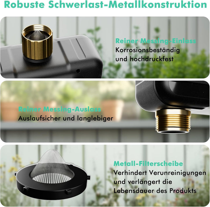 RESTMO Bewässerungscomputer 2 Ausgänge, Bluetooth Bewässerungstimer | App-Steuerung, 3 Modi (auto/ma