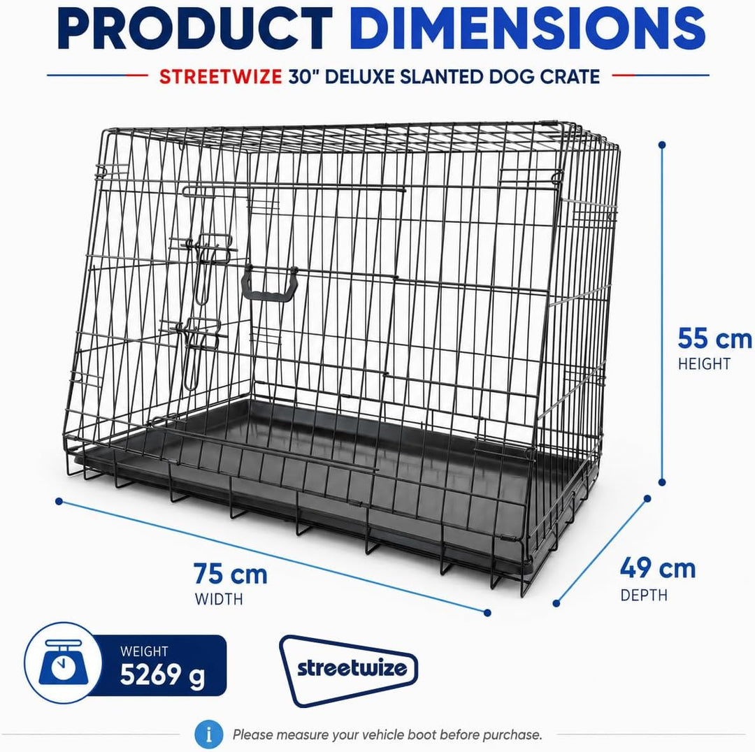 Streetwize Accessories Faltbare schräge Hundebox - Medium - 76x56x54cm