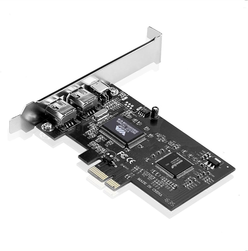 S SIENOC Desktop PCI-E Expresskarte Express Card FireWire PCI Express Schnittstellenkarte 1394a IEEE