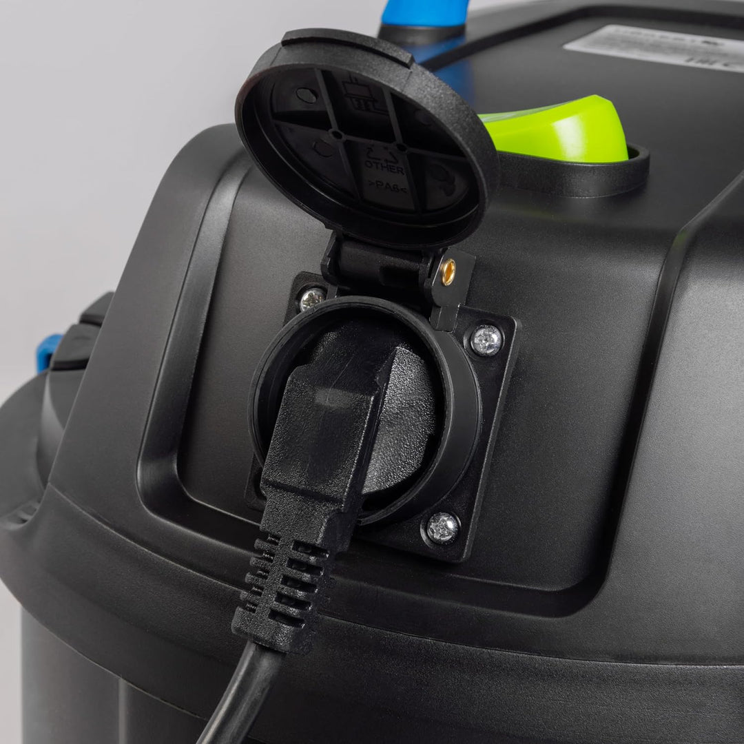 Högert Technik Nass- & Trockensauger, 20 L, 1200 W, Blasfunktion, Steckdose für Elektrowerkzeuge, 4