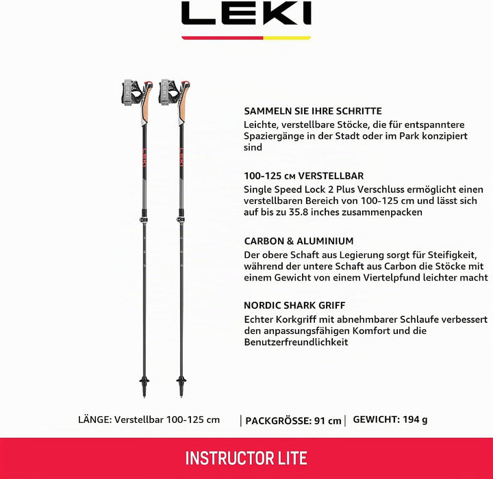 LEKI Instructor Lite Stöcke dark anthracite-silvergray, dark anthracite-silvergray