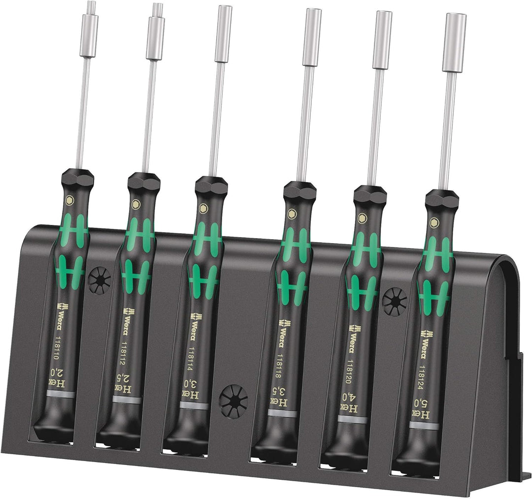 Wera Elektroniker-Schraubendrehersatz 2069/6 + Rack, 6-teilig, 05118158001