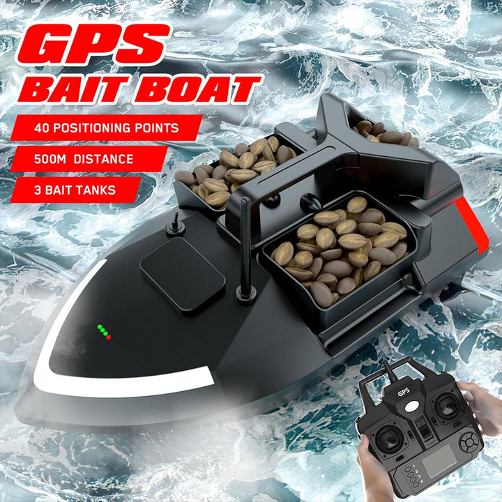 RC-Angelköderboot, 500 M Fernbedienungsreichweite RC-Angelboot, 40 Punkte GPS-Positionierung, Automa