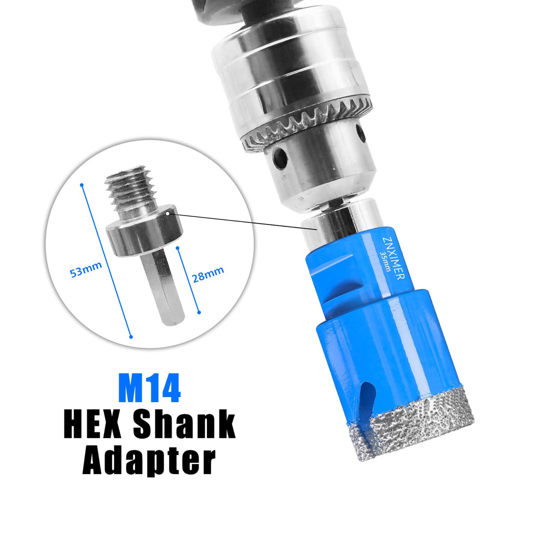 Diamant Fliesenbohrer Set - 8 Teilig 20/35/40/50/68mm Diamantbohrer mit 20mm und 50mm Fingerfräser e