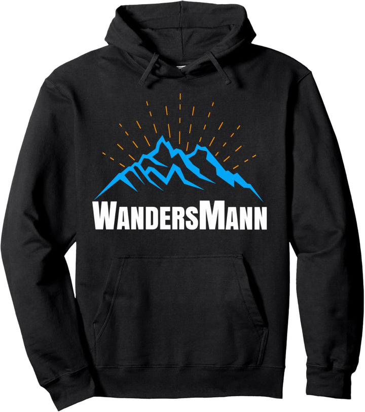 Wandern WandersMann Bergliebe Outdoor Alpen Trekking Pullover Hoodie
