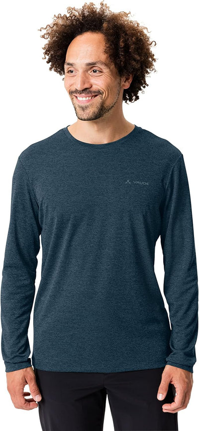 VAUDE Herren Men's Essential Ls T-Shirt T-Shirt S Dark Sea Uni, S Dark Sea Uni