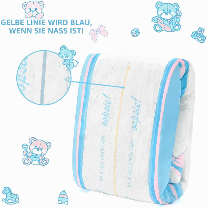 LittleForBig 5500-5800 ml Erwachsenen Gedruckten Windeln 10 Stück - Potty Pants (XL), XL