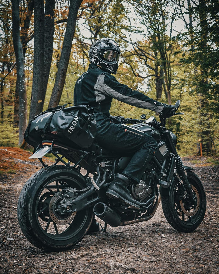 IRON JIA'S Motorradtasche Gepäckrolle wasserdichte Motorrad Hecktasche Satteltasche Reisetasche mit