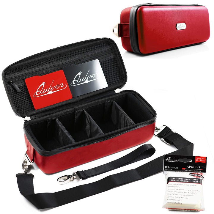 Quiver Time Karten-Tragetasche Bolt Rot - Halter für Sammelkarten und Deck-Aufbewahrungsbox, kompati