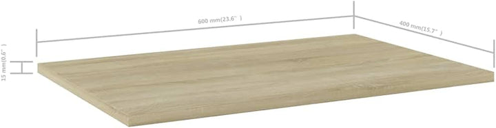 vidaXL Bücherregalbretter in Sonoma-Eiche, technisches Holz, vielseitige Aufbewahrungslösung, 4 Stüc