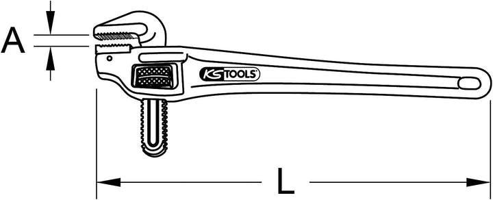 KS Tools Aluminium-Einhand-Rohrzange, 2'