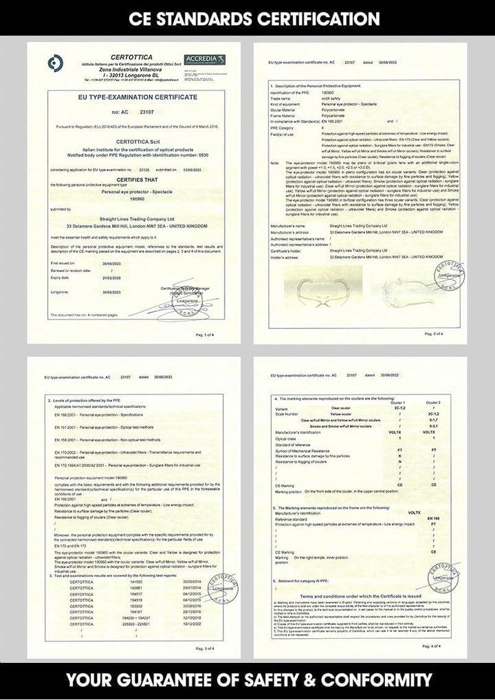 voltX 3 x GRAFTER’ BIFOKALE (KLAR +3.0 Dioptrie) Leichtgewichts Industrie Lesen Schutzbrille, EN166F