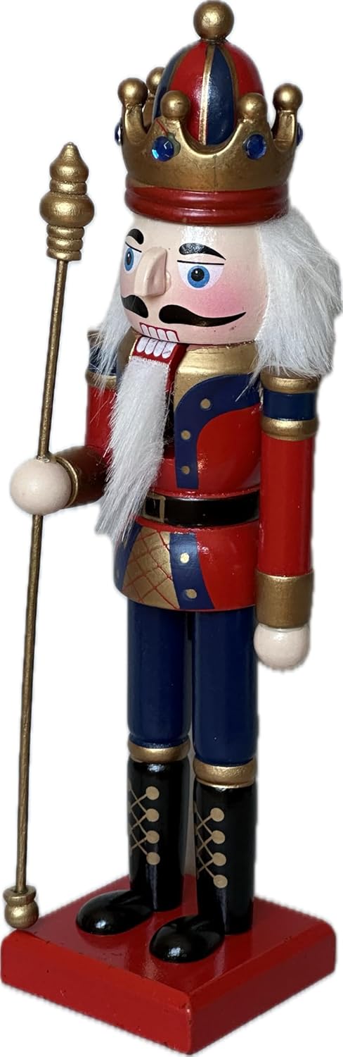 MaRab Traditionelle Nutcracker Nussknacker Aus Holz ca. 25 cm hoch Tisch - Deko