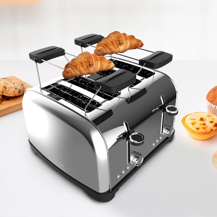 Cecotec Vertikaler Toaster 4 Kurze Schlitze Toastin&
