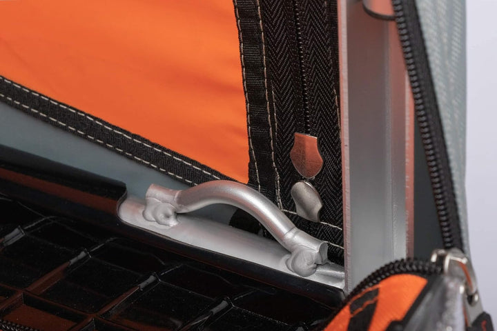 TrendPet Comfort Wagon M, Grauer Aluminiumanhänger mit Federung für Hundebesitzer, Outdoor-Enthusias