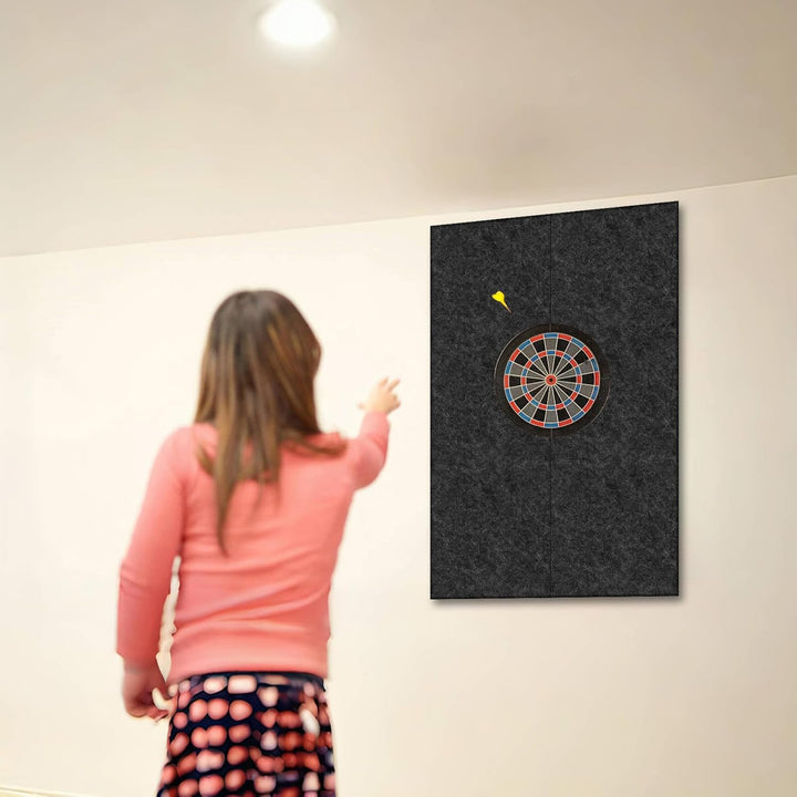 6er-Pack Dartboard-Wandschutz: 30 x 30 cm Wandumrandung, langlebiger Filz-Wandschutz, Kork-Dartboard
