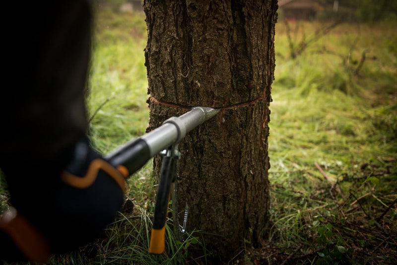 Fiskars Fällheber mit Hebehaken als Wendehilfe, Zur Holzbearbeitung, Länge: 70 cm, Schwarz/Orange/Si