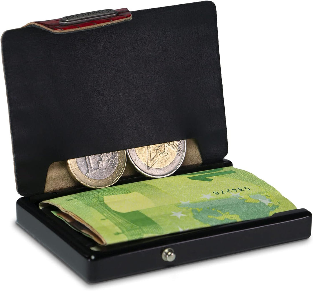 MONDRAGHI® Mini-Geldbörse Ultraleicht, Slim - Kreditkartenetui und Kartenetui mit Münzfach, echtes L