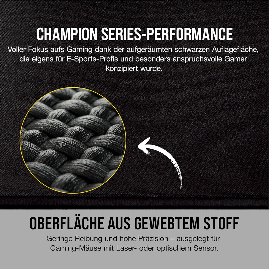 Corsair CH-9413520-WW MM350 Champion Series, Medium Premium Gaming Mauspad (Anti-Fray Cloth, Perform