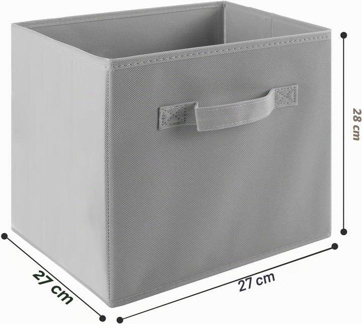 LONENESSL Faltbare Aufbewahrungsboxen mit Griff, 4 Stück Stoff Faltbare Aufbewahrungswürfel 27 x 27