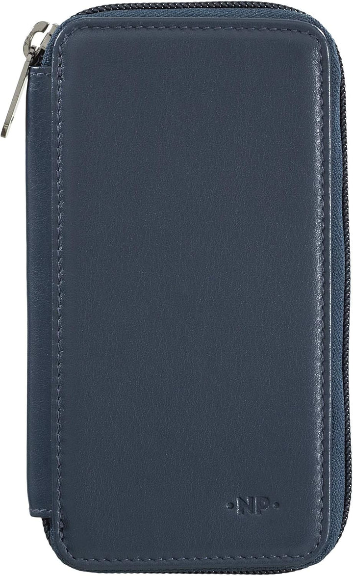 Nuvola Pelle Herren- und Damen-Schlüsseletui aus Leder mit 8 Haken, 4 Kreditkartenfächern und Rundum