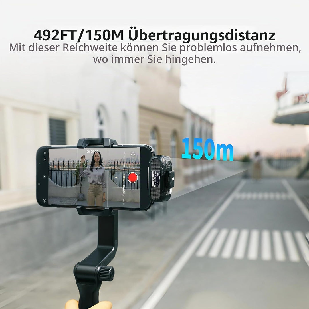 Saramonic Blink500B2+ Lavalier Mikrofon Kabellos, Lavalier Funkmikrofon Handy für iPhone 15 Android