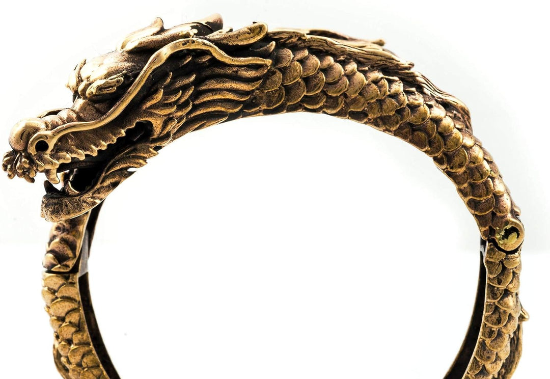 Windalf Vintage Frauen Armreif BRÁINA Ø 5.2 cm Drachenschmuck Armschmuck Armkette Hochwertige Bronze